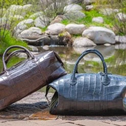 BLACK GATOR WEEKEND BAG -Kemo Sabe shop 5.22.2023 Duffles and Boots 08 1