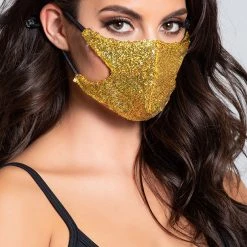 BodyZone Apparel Gold Digger Sequin Face Mask