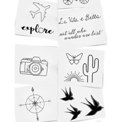 INKED By Dani The Destination Temporary Tattoo Pack