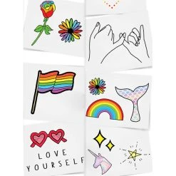 INKED By Dani Rainbow Temporary Tattoo Pack