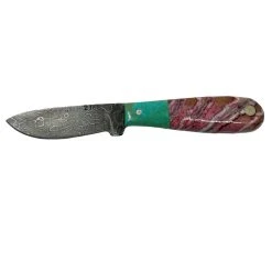 SONORAN TURQUOISE AND RED MAMMOTH TOOTH KNIFE