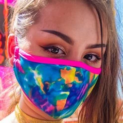 J Valentine Mesmerizing Tie Dye Tailored Face Mask