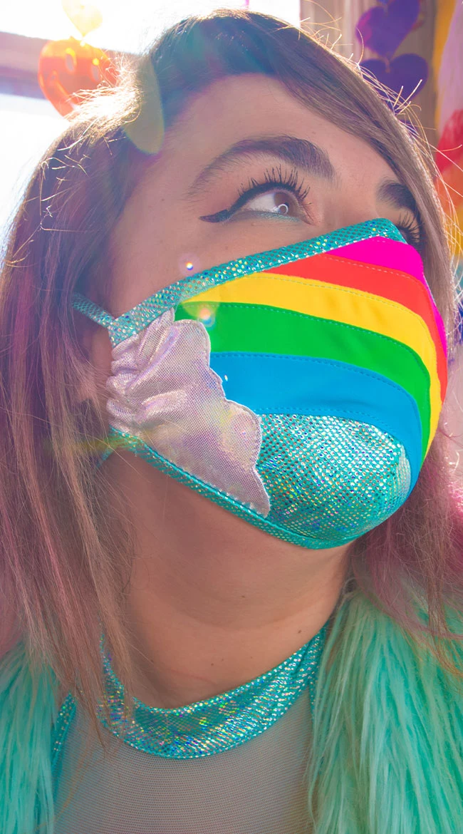 J Valentine Over The Rainbow Tailored Face Mask 4 J Valentine Over The Rainbow Tailored Face Mask - Image 3