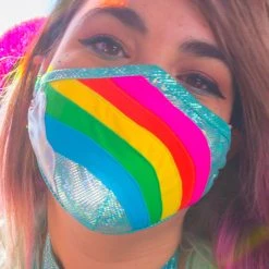 J Valentine Over The Rainbow Tailored Face Mask