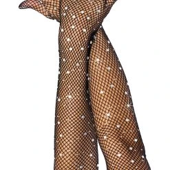 LEG AVENUE Rhinestone Fishnet Opera Gloves