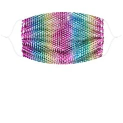 Neva Nude Poker Face Jewel Mesh Face Mask