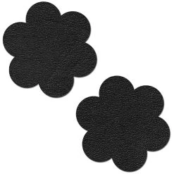 Pastease Reusable Black Suede Flower Pasties