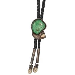 ELK IVORY &amp; TURQUOISE BOLO TIE